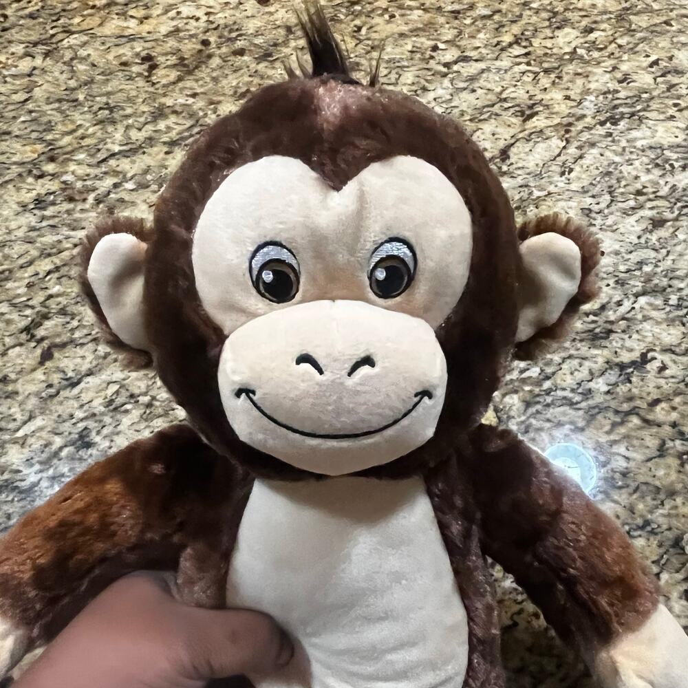 2024 Build A‎ Bear Brown Smiling Monkey Plush Stuffed Animal 18 inch - Picture 2 of 8